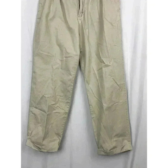 VTG Tan Khaki Bugle Boy Pleated Pants 34 X 29 Men's Slacks - Picture 6 of 10